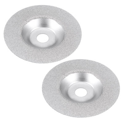 Harfington 4-Inch Diamond Cutting Wheels Cup Grinding Disc for Stone Ceramics Glass 46 Grits Silver Tone 2pcs