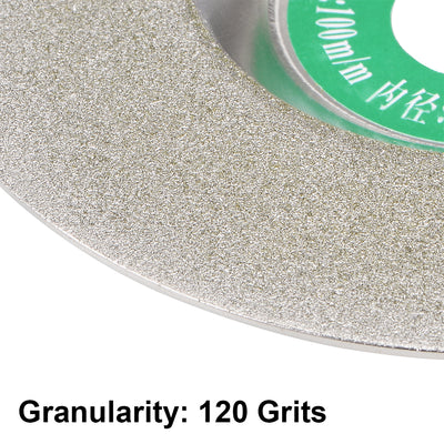Harfington 4-Inch Diamond Cutting Wheels Cup Grinding Disc for Stone Ceramics Glass 120 Grits Silver Tone