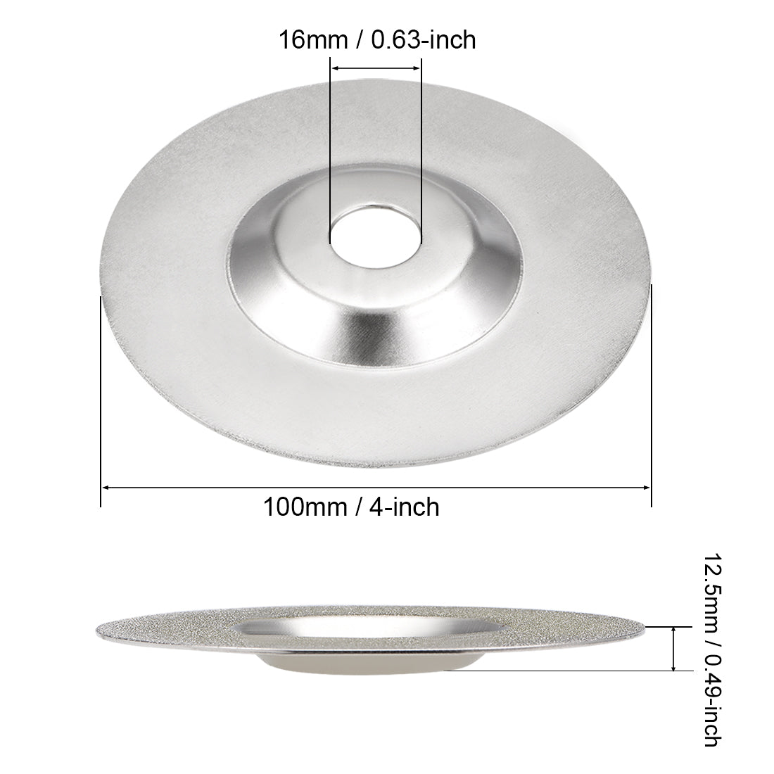 Harfington 4-Inch Diamond Cutting Wheels Cup Grinding Disc for Stone Ceramics Glass 120 Grits Silver Tone 2pcs