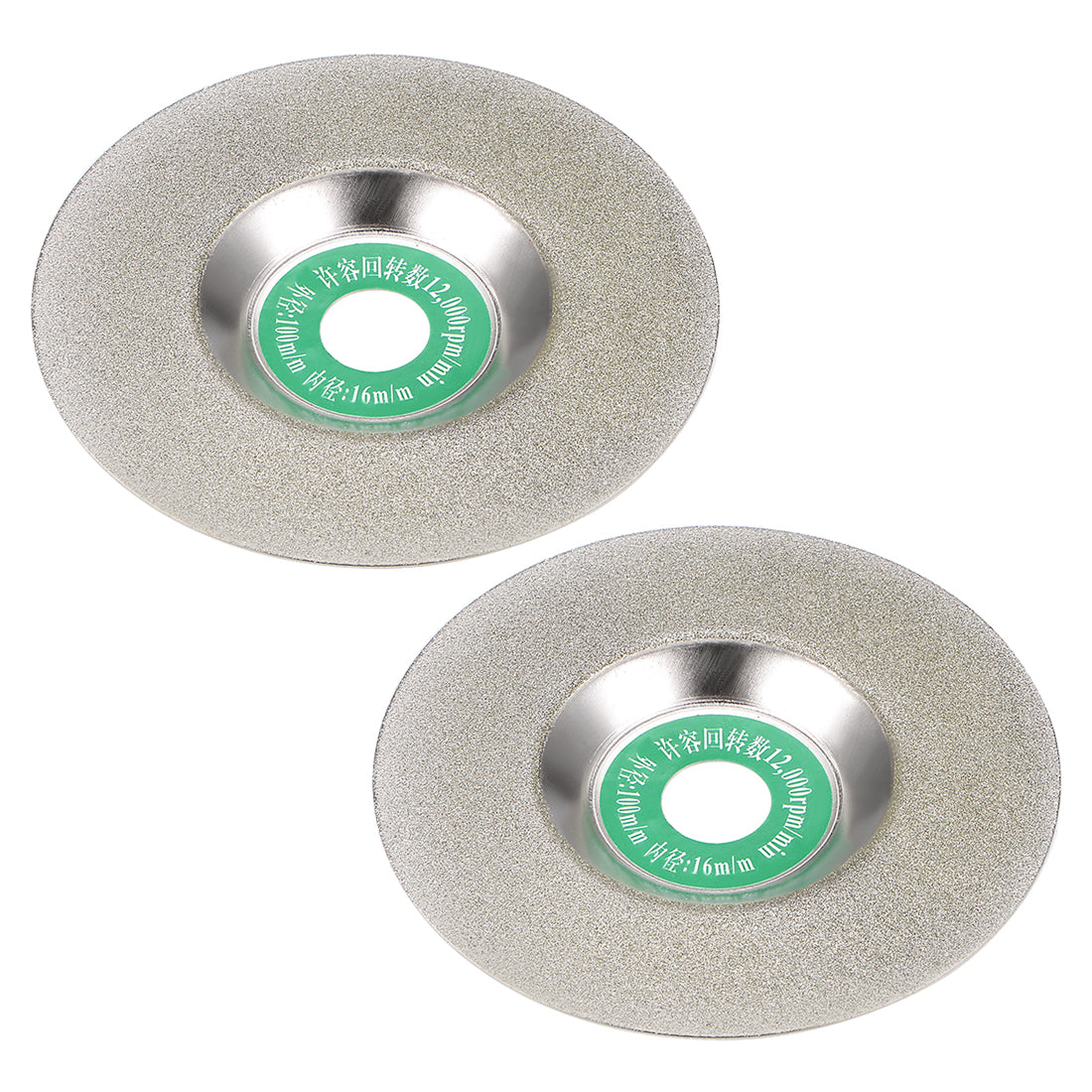 Harfington 4-Inch Diamond Cutting Wheels Cup Grinding Disc for Stone Ceramics Glass 120 Grits Silver Tone 2pcs