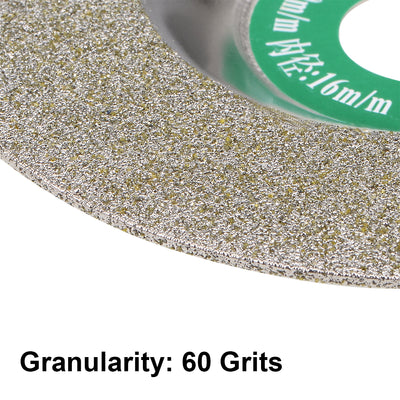 Harfington 4-Inch Diamond Cutting Wheels Cup Grinding Disc for Stone Ceramics Glass 60 Grits Silver Tone 2pcs