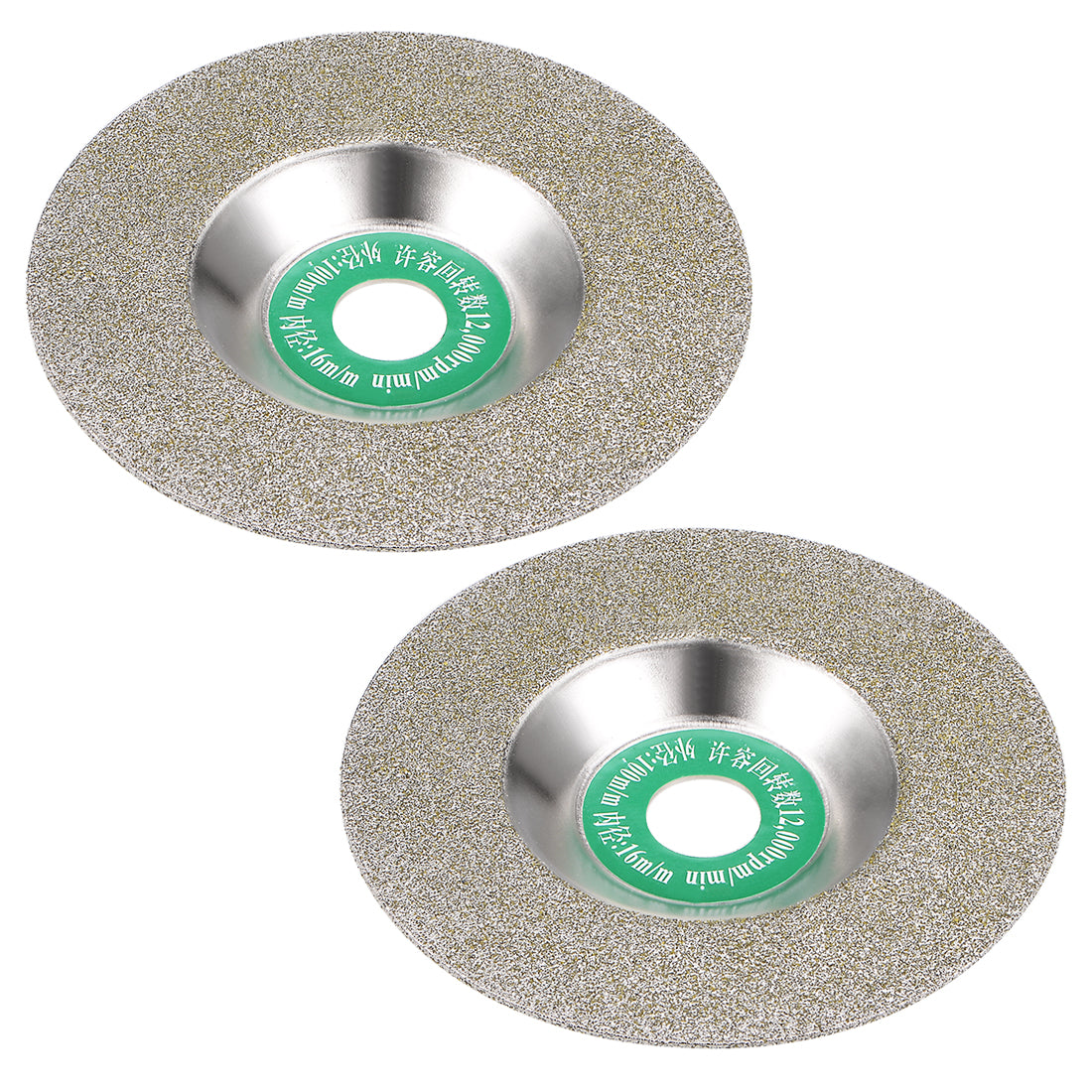 Harfington 4-Inch Diamond Cutting Wheels Cup Grinding Disc for Stone Ceramics Glass 60 Grits Silver Tone 2pcs
