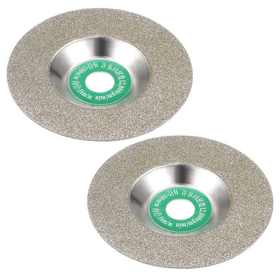 Harfington 4-Inch Diamond Cutting Wheels Cup Grinding Disc for Stone Ceramics Glass 60 Grits Silver Tone 2pcs