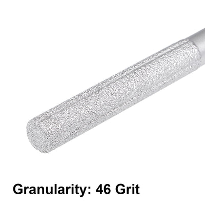 Harfington 13.4mm Diamond Straight Router Bit Brazed Cylinder Profile Wheel 1/2-inch Shank 46 Grits for Stone Marble