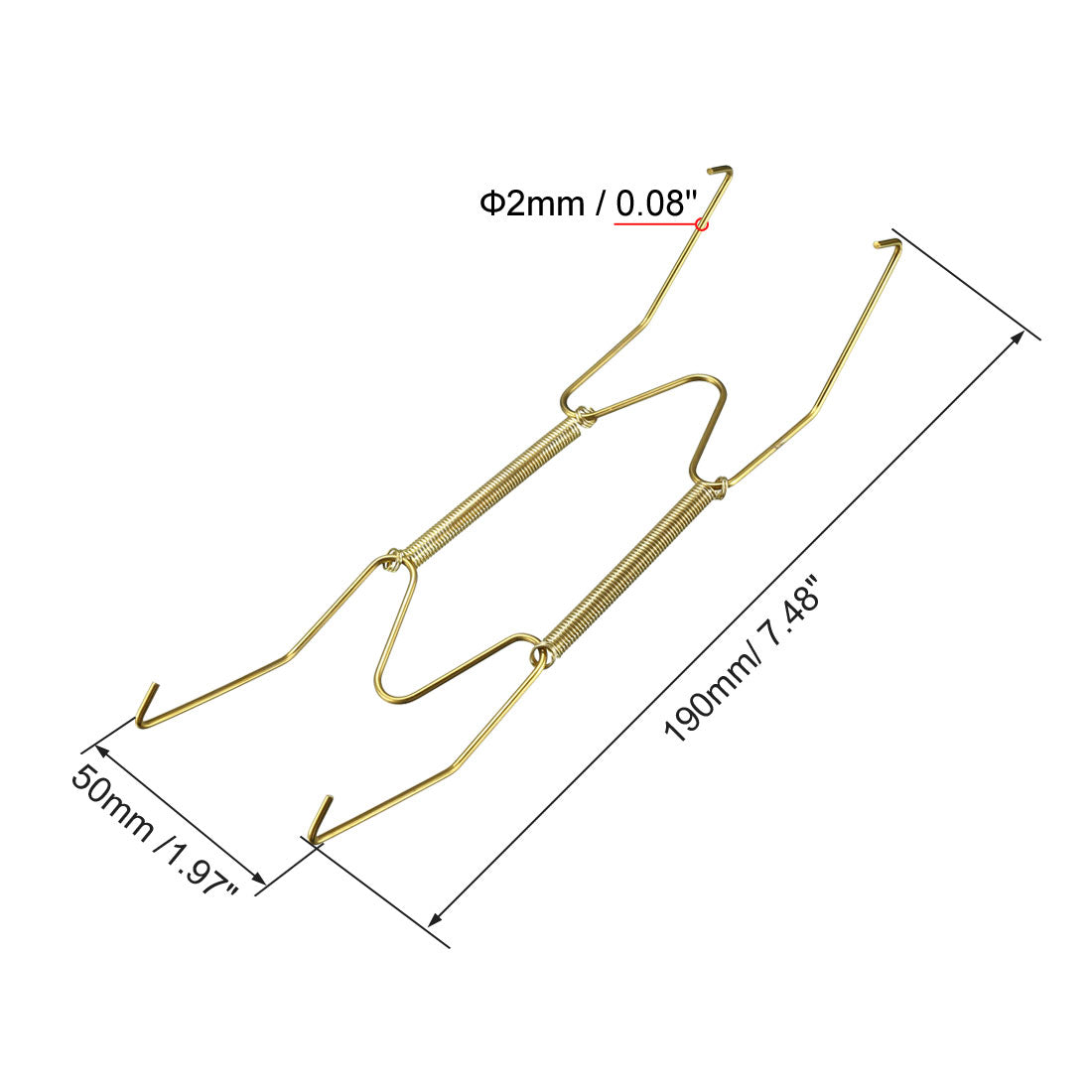 Harfington Plate Hanger, Zinc Plated Invisible Wall Decorative Hooks with Tip Protectors, 5 Pcs