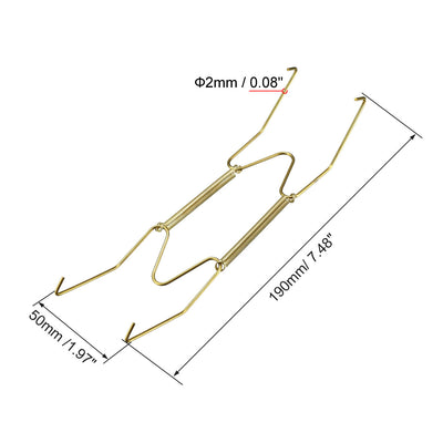 Harfington Plate Hanger, Zinc Plated Invisible Wall Decorative Hooks with Tip Protectors, 5 Pcs