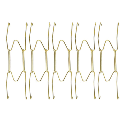 Harfington Plate Hanger, Zinc Plated Invisible Wall Decorative Hooks with Tip Protectors, 5 Pcs