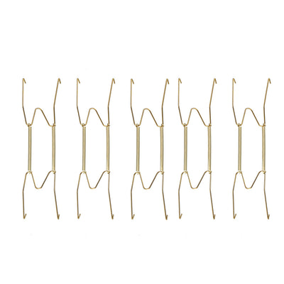Harfington Plate Hanger, Zinc Plated Invisible Wall Decorative Hooks with Tip Protectors, 5 Pcs