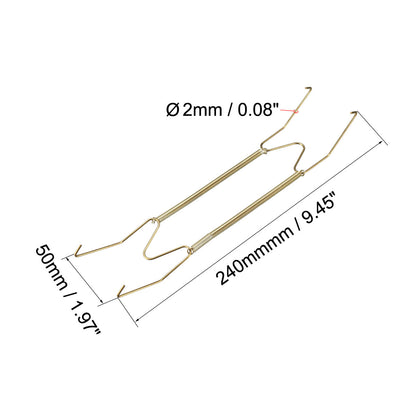 Harfington Plate Hanger, Zinc Plated Invisible Wall Decorative Hooks with Tip Protectors, 5 Pcs