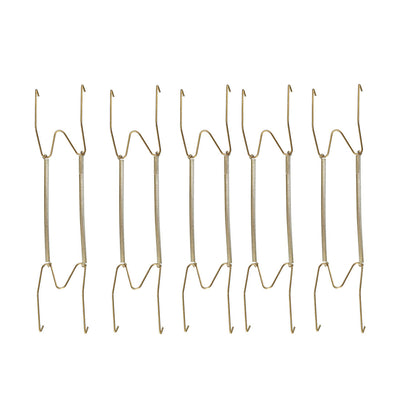 Harfington Plate Hanger, Zinc Plated Invisible Wall Decorative Hooks with Tip Protectors, 5 Pcs