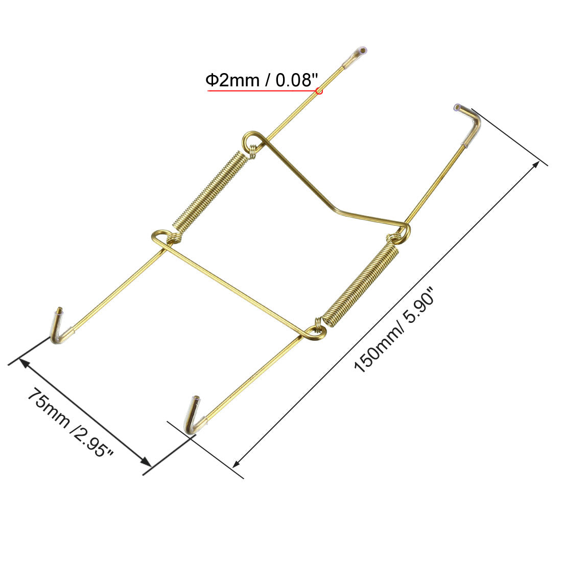 Harfington Plate Hanger, Zinc Plated Invisible Wall Decorative Hooks with Tip Protectors, 8 Pcs