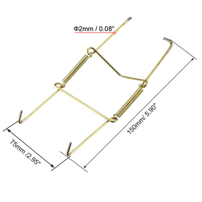 Harfington Plate Hanger, Zinc Plated Invisible Wall Decorative Hooks with Tip Protectors, 8 Pcs