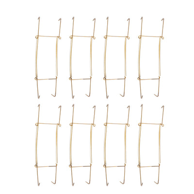 Harfington Plate Hanger, Zinc Plated Invisible Wall Decorative Hooks with Tip Protectors, 8 Pcs