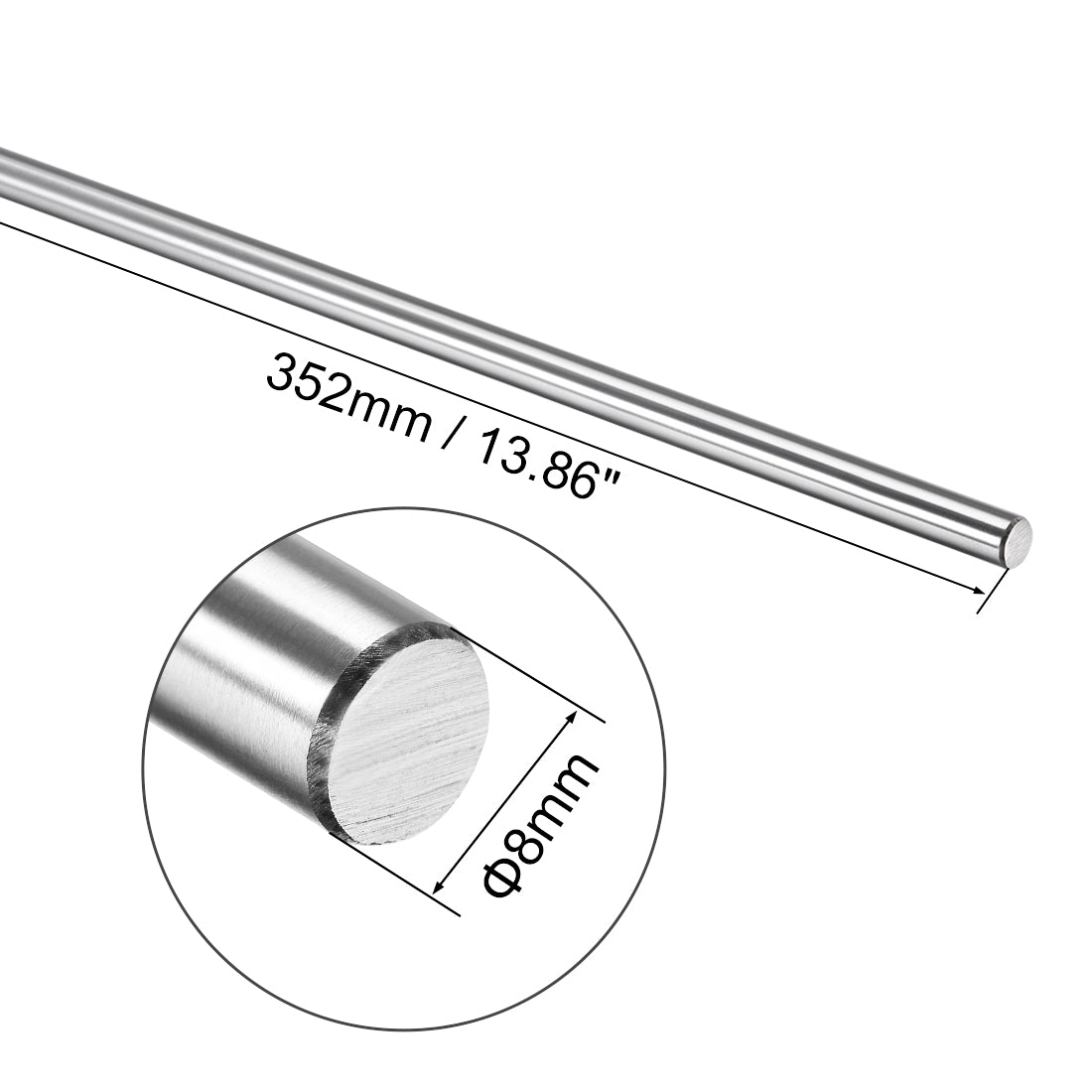 Harfington Round Hardened Rod Chrome Plated Linear Motion Shaft / Guide