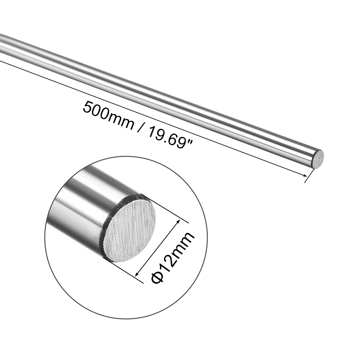 Harfington Round Hardened Rod Chrome Plated Linear Motion Shaft / Guide