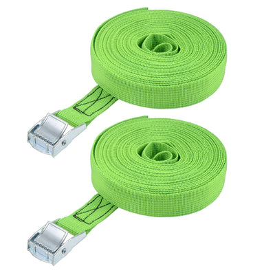 Harfington Cam Buckle Tie Down Lashing Strap Mx mm  Kg Load Cap for Moving Cargo, Pack of 2