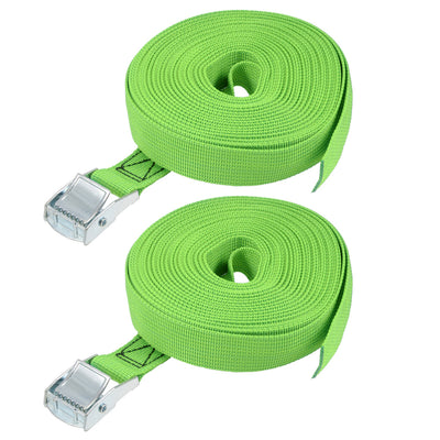 Harfington Cam Buckle Tie Down Lashing Strap  M for Moving Cargo, Pack of 2