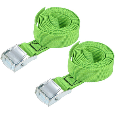 Harfington Cam Buckle Tie Down Lashing Strap  M for Moving Cargo, Pack of 2