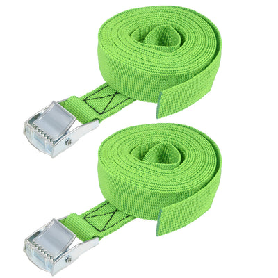 Harfington Cam Buckle Tie Down Lashing Strap  M for Moving Cargo, Pack of 2