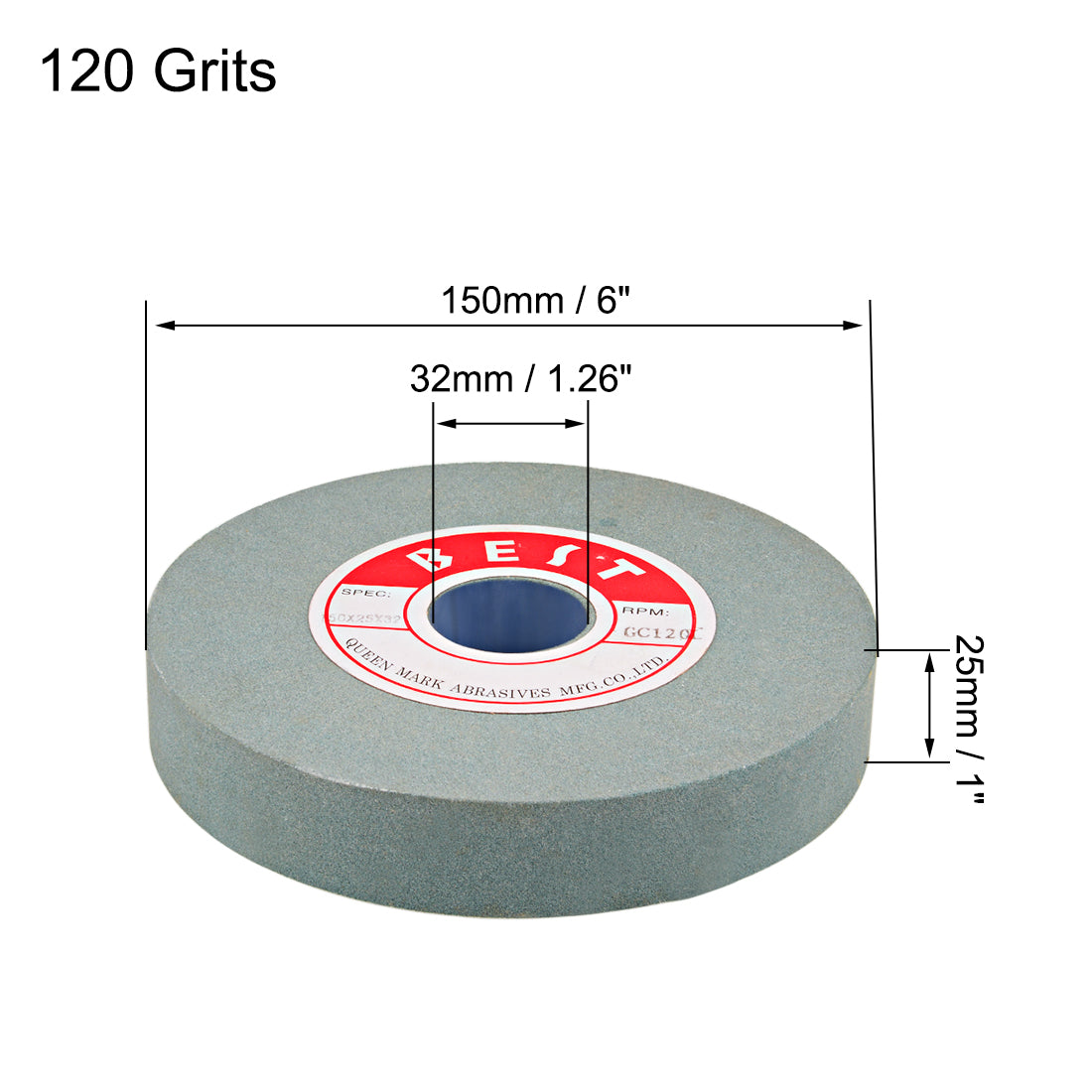 Harfington 6-Inch Bench Grinding Wheels Green Silicon Carbide GC 120 Grit for Surface Grinding