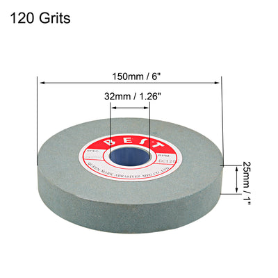 Harfington 6-Inch Bench Grinding Wheels Green Silicon Carbide GC 120 Grit for Surface Grinding