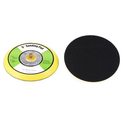 Harfington 5-Inch Hook and Loop Sanding Pad, 5/16-Inchx10mm Thread, Sandpaper Backing Plate for Sander Polisher 2 Pcs
