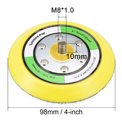 Harfington 4-Inch Hook and Loop Sanding Pad, 5/16-Inch*10mm Thread, Sandpaper Backing Plate for Sander Polisher 2 Pcs