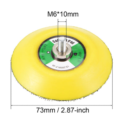 Harfington 3-Inch Hook and Loop Sanding Pad, M6x10mm Thread, Sandpaper Backing Plate for Sander Polisher 2 Pcs