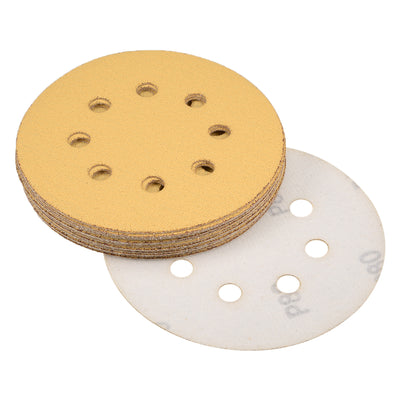 Harfington Sanding Discs 8-Holes Hook and Loop Wet Dry Flocking Sand Paper for Sander