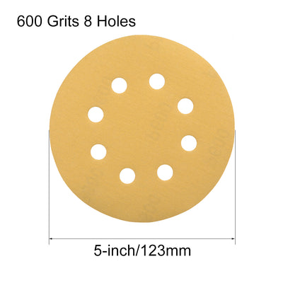 Harfington Sanding Discs 8-Holes Hook and Loop Wet Dry Flocking Sand Paper for Sander