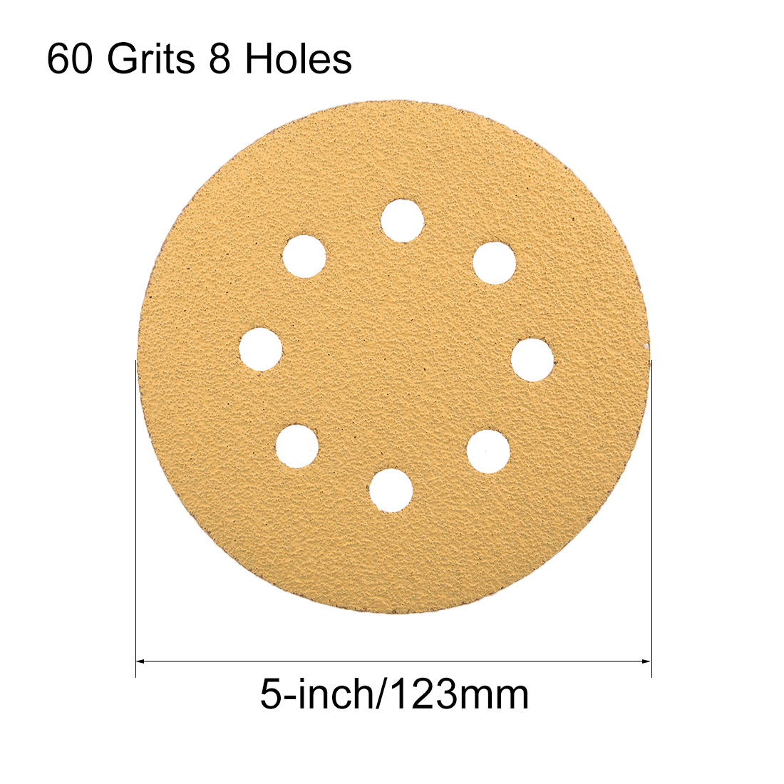 Harfington Sanding Discs 8-Holes Hook and Loop Wet Dry Flocking Sand Paper for Sander