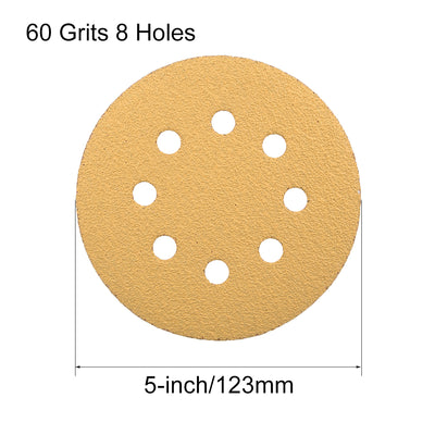 Harfington Sanding Discs 8-Holes Hook and Loop Wet Dry Flocking Sand Paper for Sander