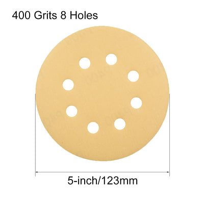 Harfington Sanding Discs 8-Holes Hook and Loop Wet Dry Flocking Sand Paper for Sander