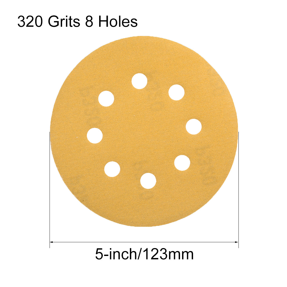 Harfington Sanding Discs 8-Holes Hook and Loop Wet Dry Flocking Sand Paper for Sander