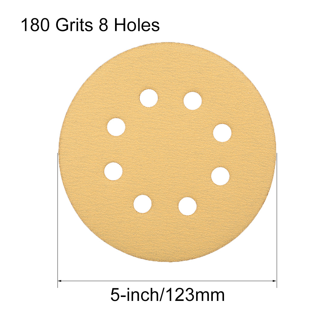 Harfington Sanding Discs 8-Holes Hook and Loop Wet Dry Flocking Sand Paper for Sander