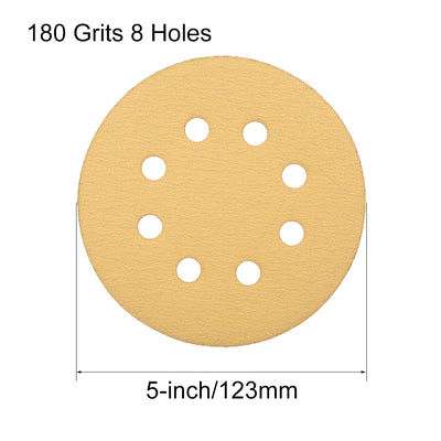 Harfington Sanding Discs 8-Holes Hook and Loop Wet Dry Flocking Sand Paper for Sander