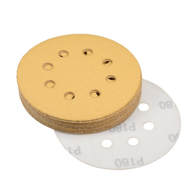 Harfington Sanding Discs 8-Holes Hook and Loop Wet Dry Flocking Sand Paper for Sander