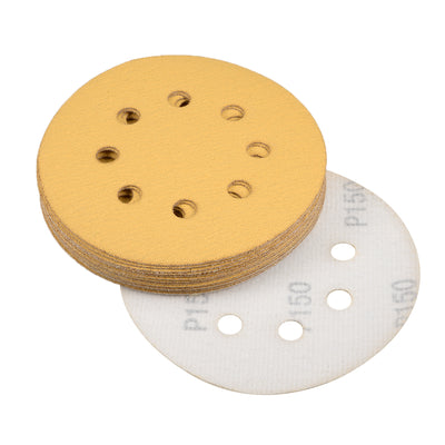 Harfington Sanding Discs 8-Holes Hook and Loop Wet Dry Flocking Sand Paper for Sander