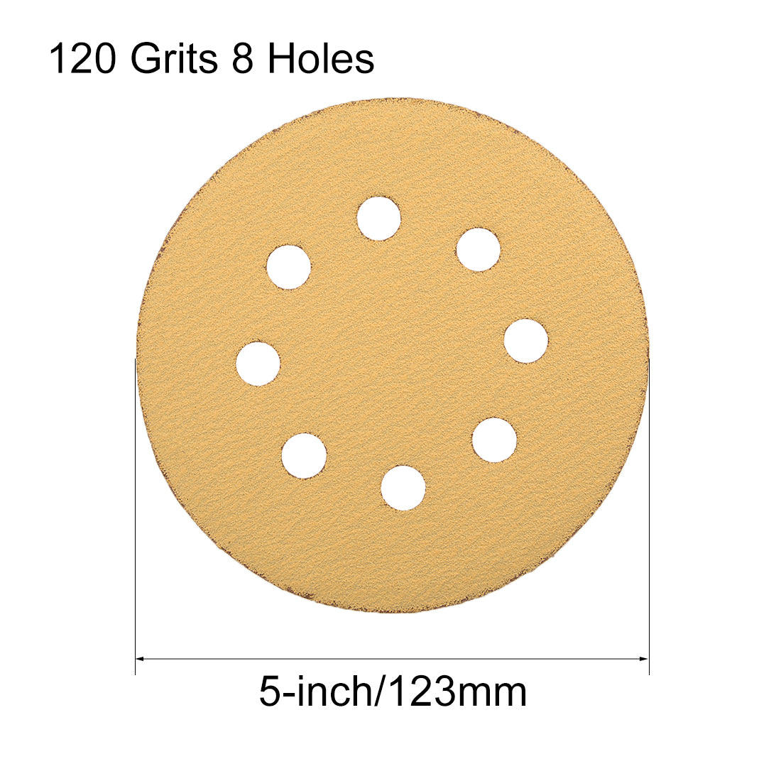 Harfington Sanding Discs 8-Holes Hook and Loop Wet Dry Flocking Sand Paper for Sander