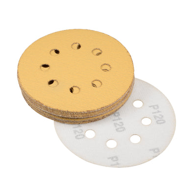 Harfington Sanding Discs 8-Holes Hook and Loop Wet Dry Flocking Sand Paper for Sander