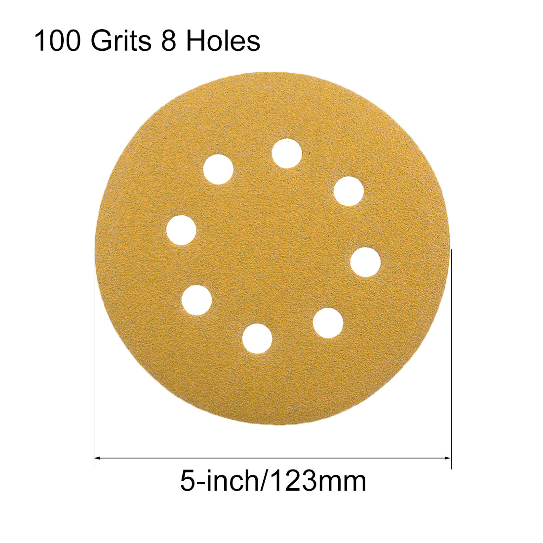 Harfington Sanding Discs 8-Holes Hook and Loop Wet Dry Flocking Sand Paper for Sander