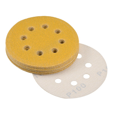 Harfington Sanding Discs 8-Holes Hook and Loop Wet Dry Flocking Sand Paper for Sander