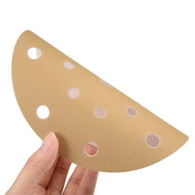 Harfington Sanding Discs 17-Holes Hook and Loop Wet Dry Flocking SandPaper for Sander Tool