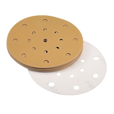 Harfington Sanding Discs 17-Holes Hook and Loop Wet Dry Flocking SandPaper for Sander Tool