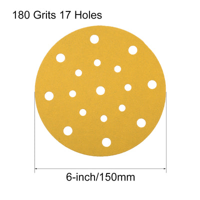 Harfington Sanding Discs 17-Holes Hook and Loop Wet Dry Flocking SandPaper for Sander Tool