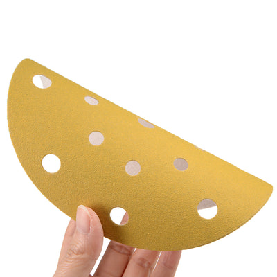 Harfington Sanding Discs 17-Holes Hook and Loop Wet Dry Flocking SandPaper for Sander Tool