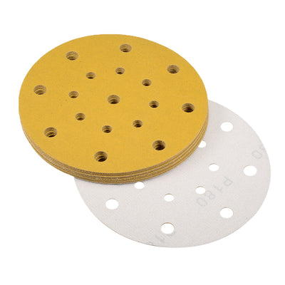 Harfington Sanding Discs 17-Holes Hook and Loop Wet Dry Flocking SandPaper for Sander Tool