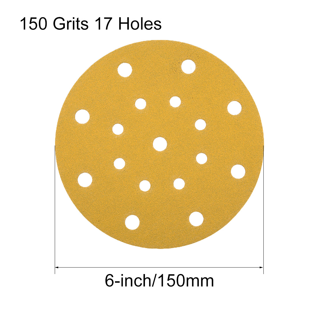 Harfington Sanding Discs 17-Holes Hook and Loop Wet Dry Flocking SandPaper for Sander Tool