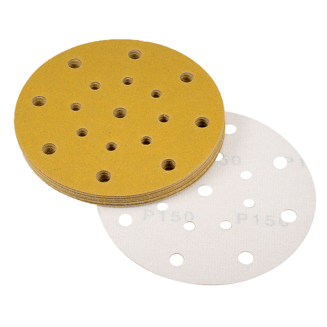 Harfington Sanding Discs 17-Holes Hook and Loop Wet Dry Flocking SandPaper for Sander Tool