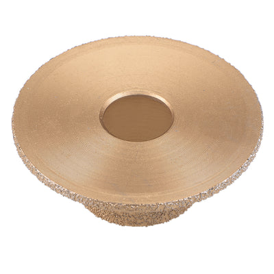 Harfington Brazing Diamond Grinding Wheel Semicircular Angle Grinder Tool for Marble Granite, 27mm Thickness